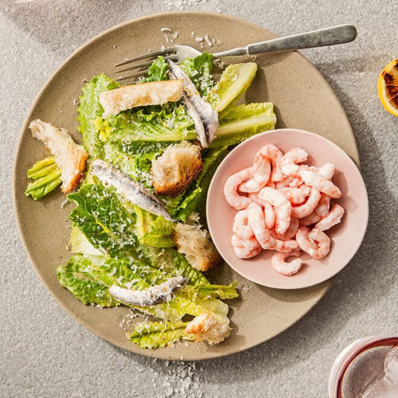 Caesar Salad With Shrimp