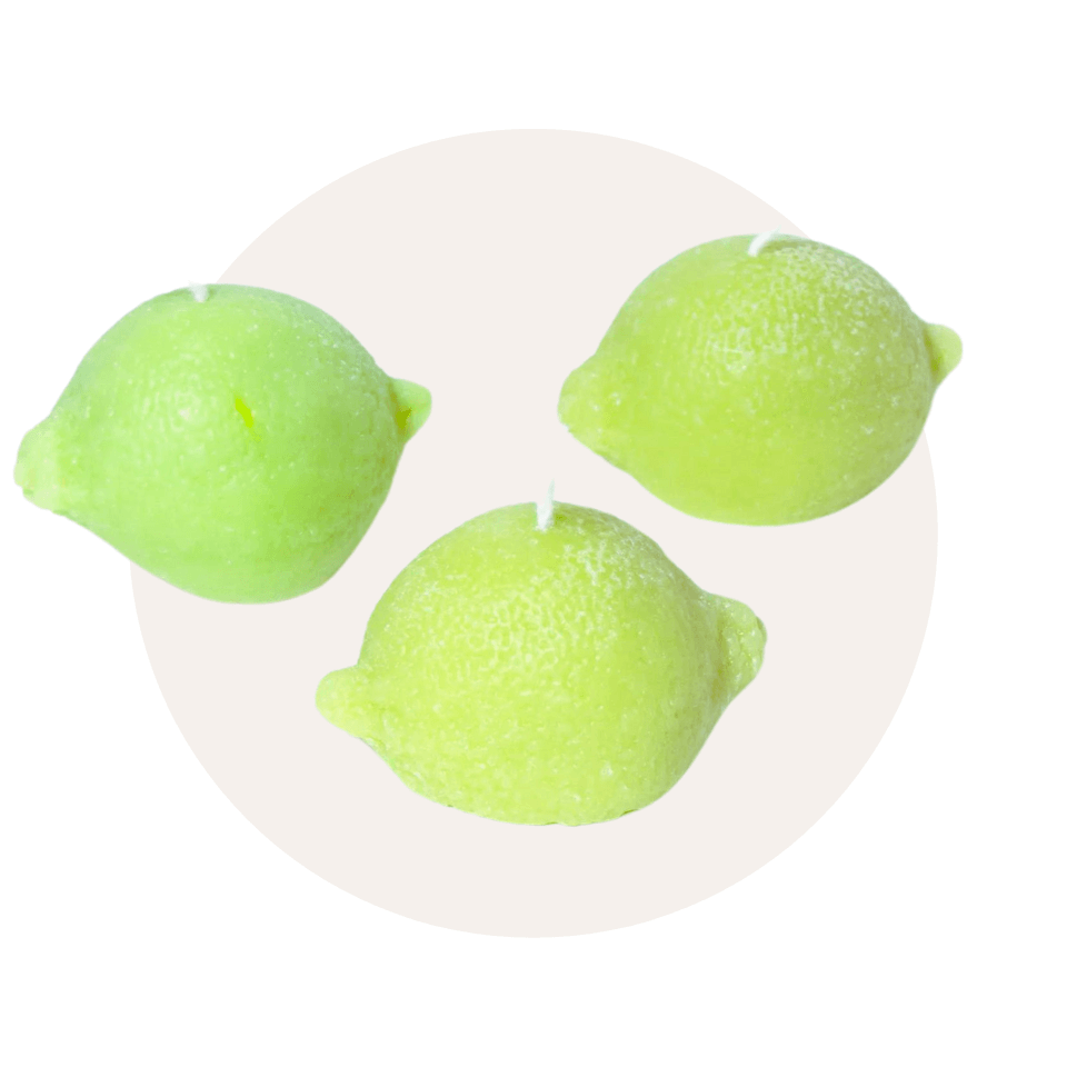 three green candles