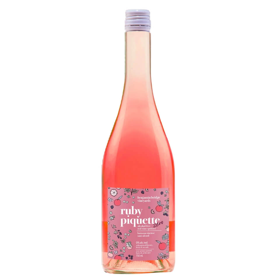 A bottle of rosé wine