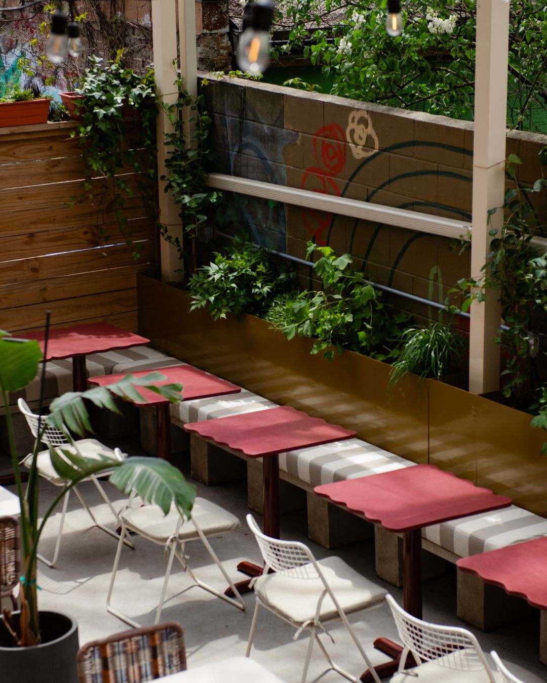 Exterior patio for the grape witches