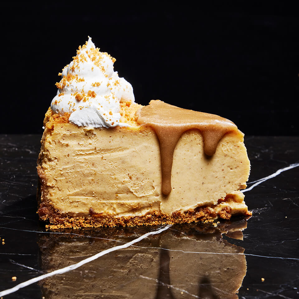 slice of pumpkin cheesecake